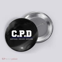 C.P.D Retired Police Officer Chicago PD Gift Button thumb 0