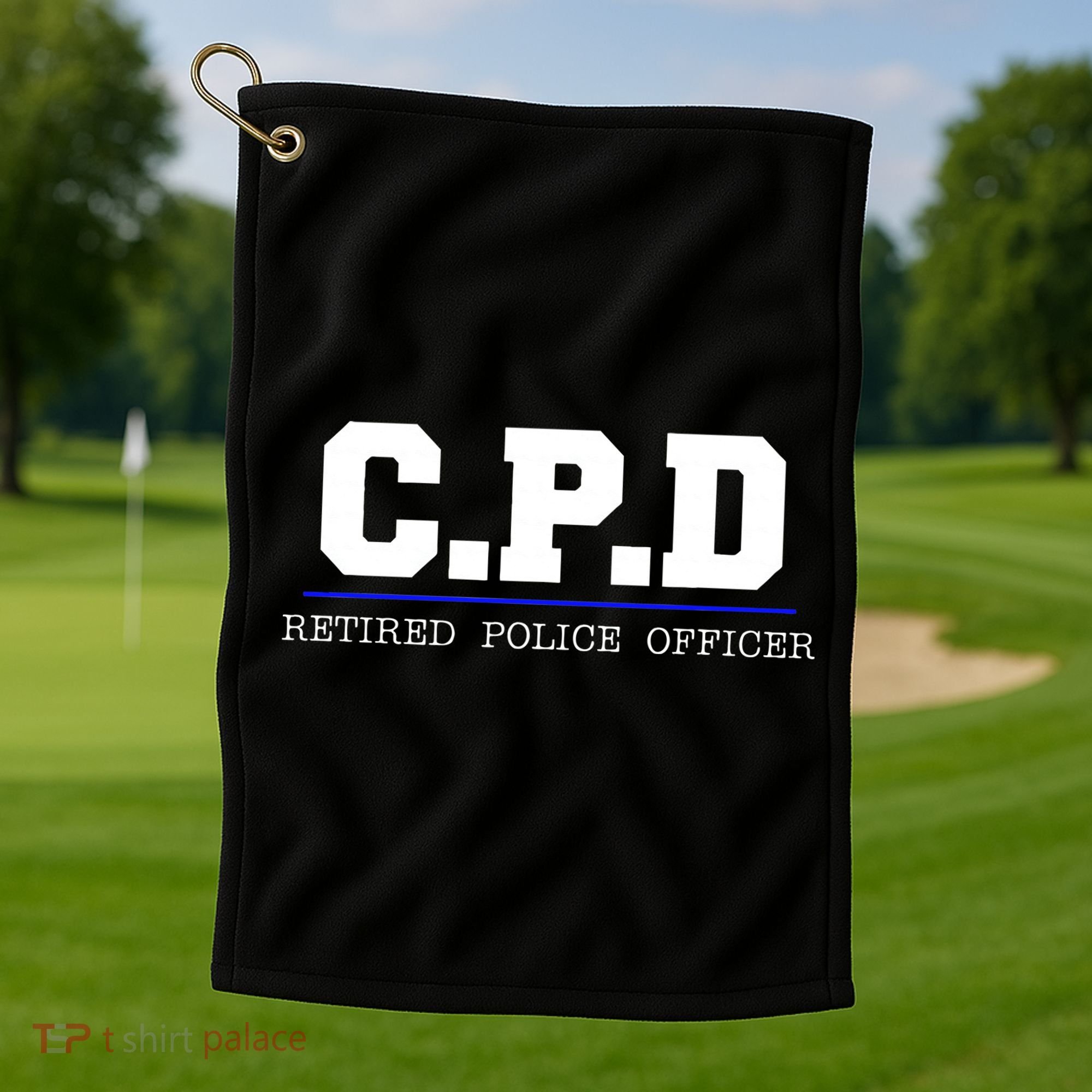 C.P.D Retired Police Officer Chicago PD Gift Golf Towel