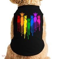 Cute Rainbow Painted Turtles Heart Doggie Tank thumb 0