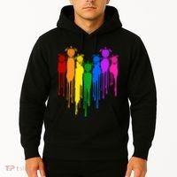 Cute Rainbow Painted Turtles Heart Hoodie thumb 2