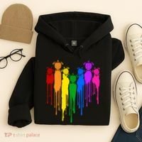 Cute Rainbow Painted Turtles Heart Hoodie thumb 4