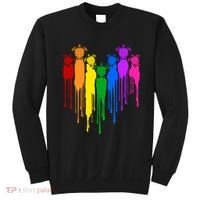 Cute Rainbow Painted Turtles Heart Sweatshirt thumb 0