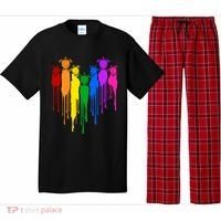 Cute Rainbow Painted Turtles Heart Pajama Set thumb 0