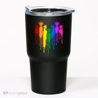 Cute Rainbow Painted Turtles Heart Tumbler thumb 0