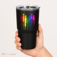 Cute Rainbow Painted Turtles Heart Tumbler thumb 2