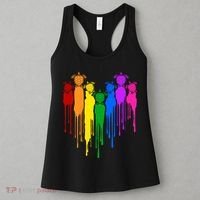Cute Rainbow Painted Turtles Heart Women's Tank Top thumb 3