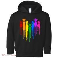 Cute Rainbow Painted Turtles Heart Toddler Hoodie thumb 0