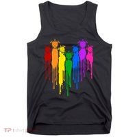 Cute Rainbow Painted Turtles Heart Tank Top thumb 0