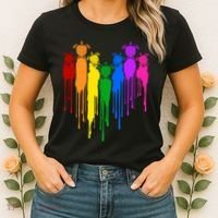 Cute Rainbow Painted Turtles Heart Women's T-Shirt thumb 2