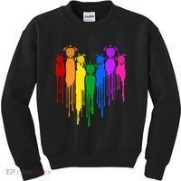 Cute Rainbow Painted Turtles Heart Kids Sweatshirt thumb 0
