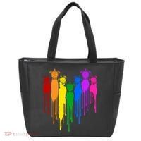 Cute Rainbow Painted Turtles Heart Tote Bag thumb 0