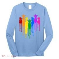 Cute Rainbow Painted Turtles Heart Long Sleeve Shirt thumb 0