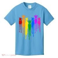 Cute Rainbow Painted Turtles Heart Kids T-Shirt thumb 0