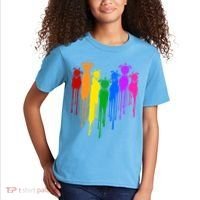 Cute Rainbow Painted Turtles Heart Kids T-Shirt thumb 2