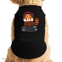 Cute Red Panda Gaming CanT Hear You IM Gaming Doggie Tank thumb 0