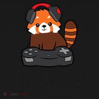 Cute Red Panda Gaming CanT Hear You IM Gaming Apron thumb 3