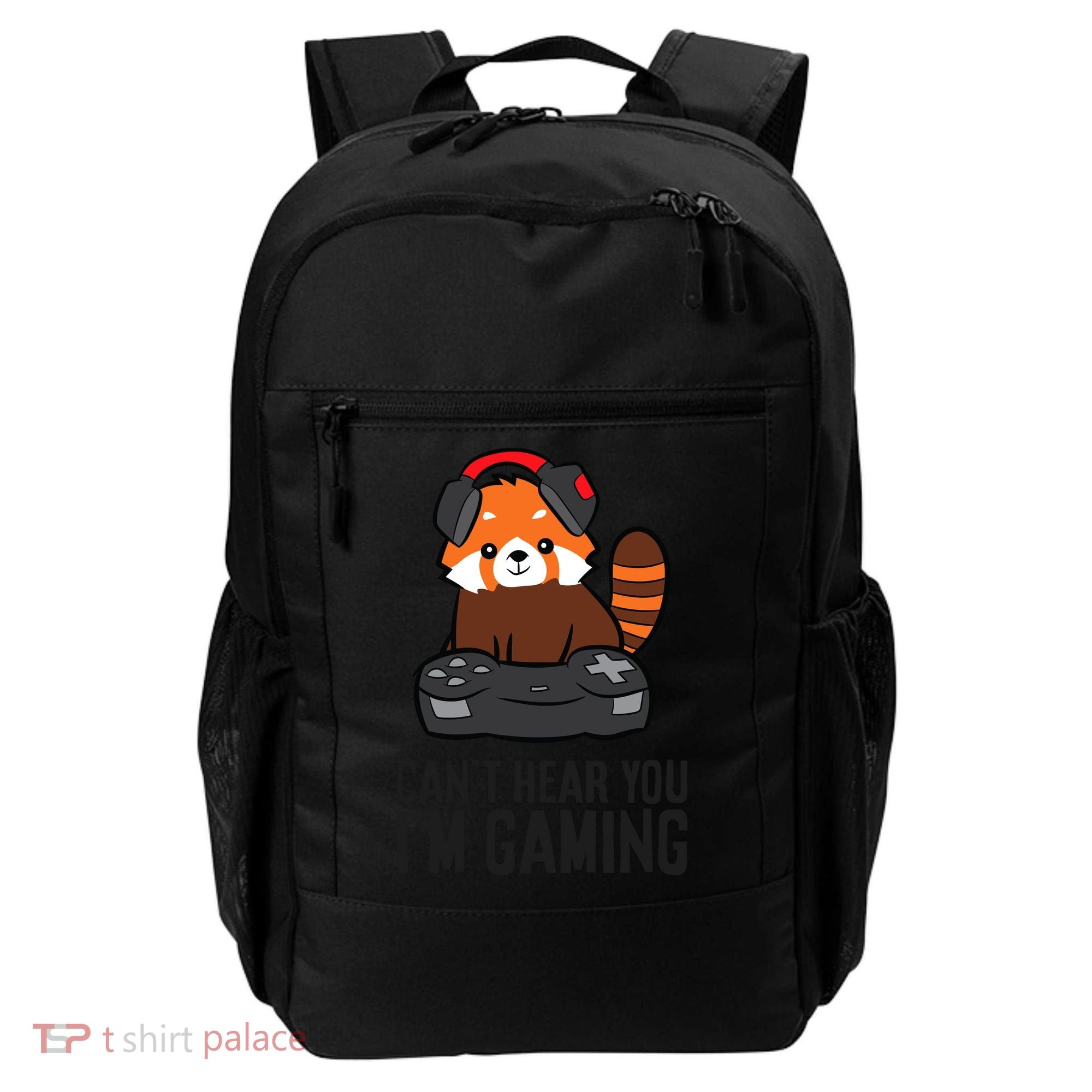 Cute Red Panda Gaming CanT Hear You IM Gaming Backpack