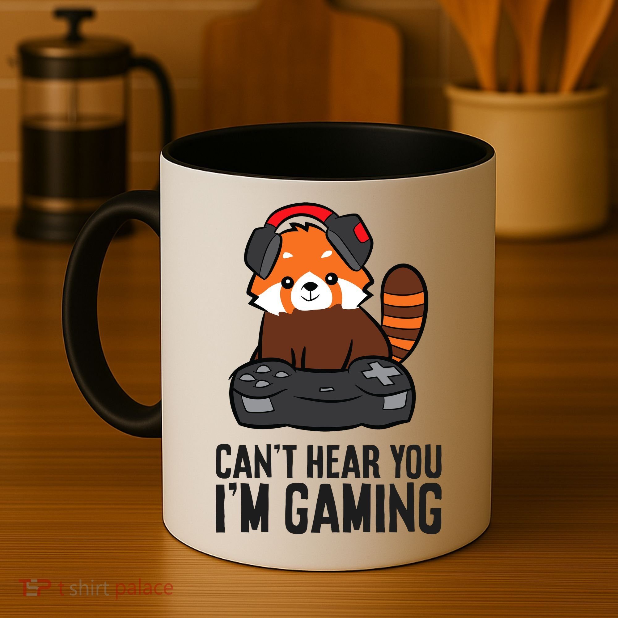Cute Red Panda Gaming CanT Hear You IM Gaming Coffee Mug