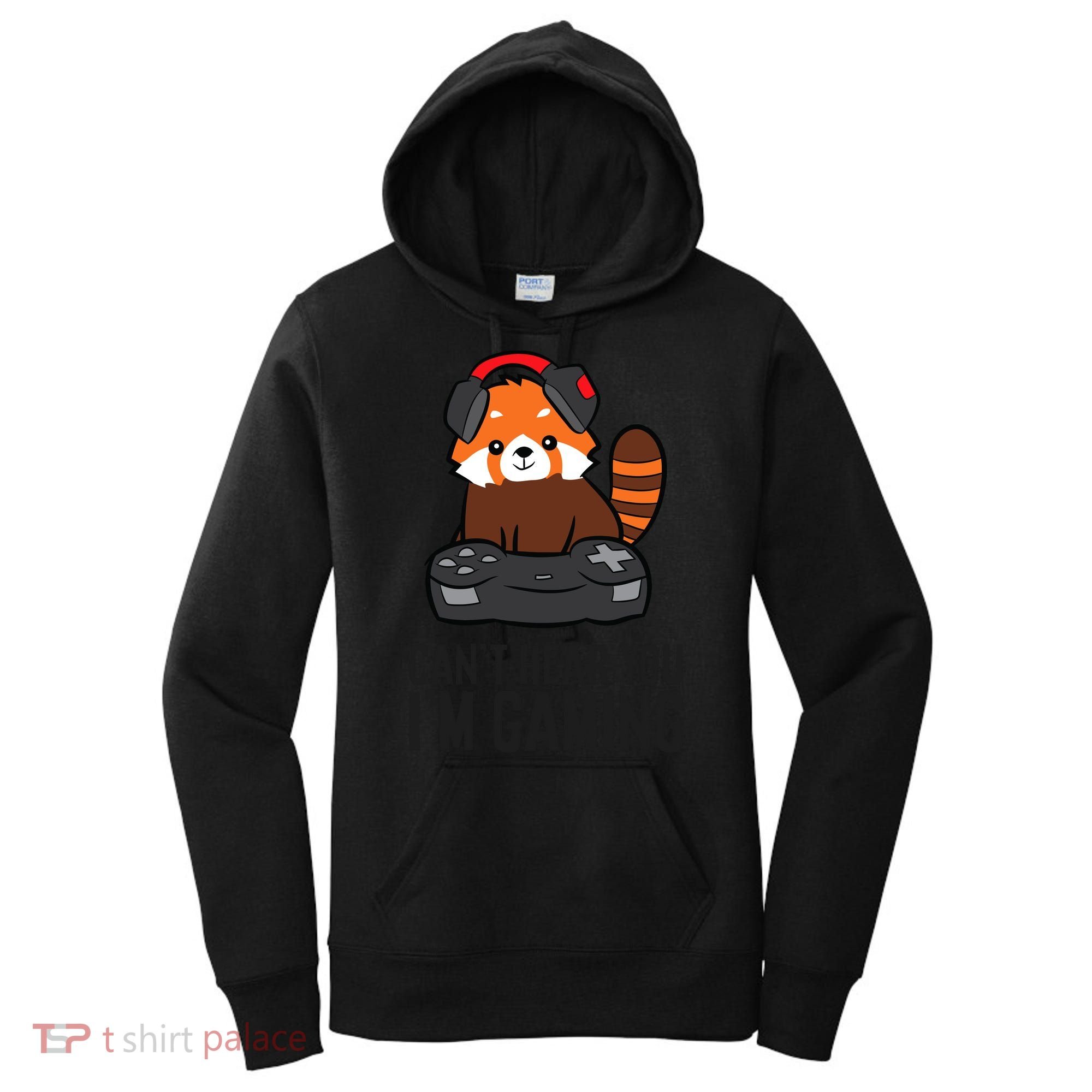 Cute Red Panda Gaming CanT Hear You IM Gaming Women's Hoodie