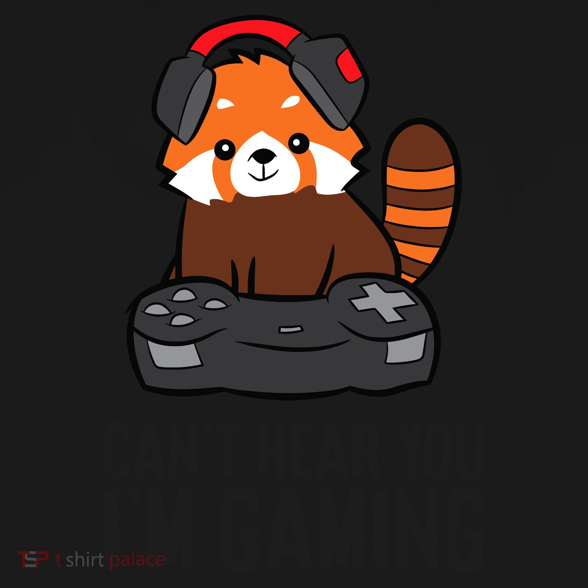 Cute Red Panda Gaming CanT Hear You IM Gaming Women's Hoodie