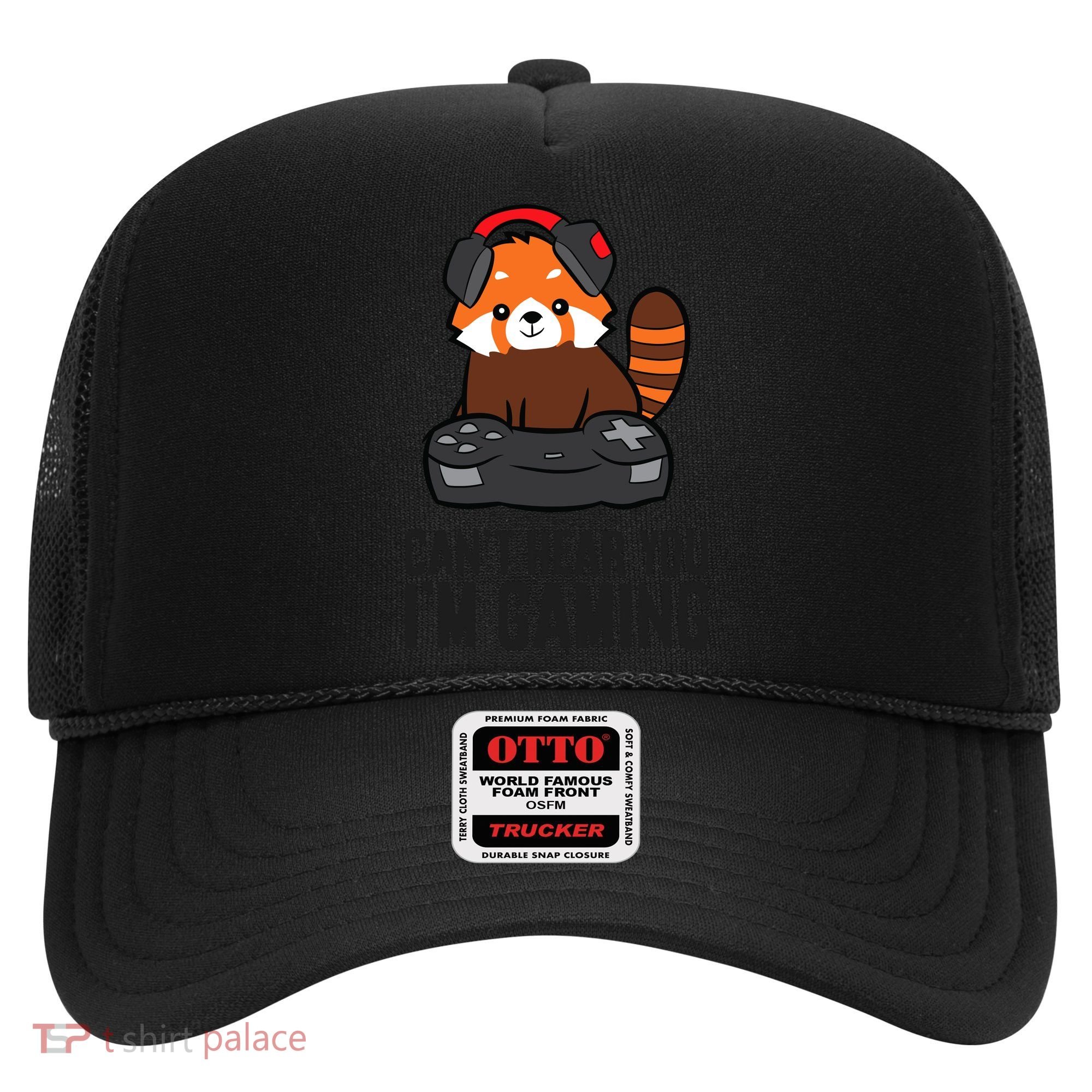 Cute Red Panda Gaming CanT Hear You IM Gaming Hat