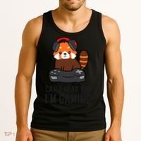 Cute Red Panda Gaming CanT Hear You IM Gaming Tank Top thumb 3
