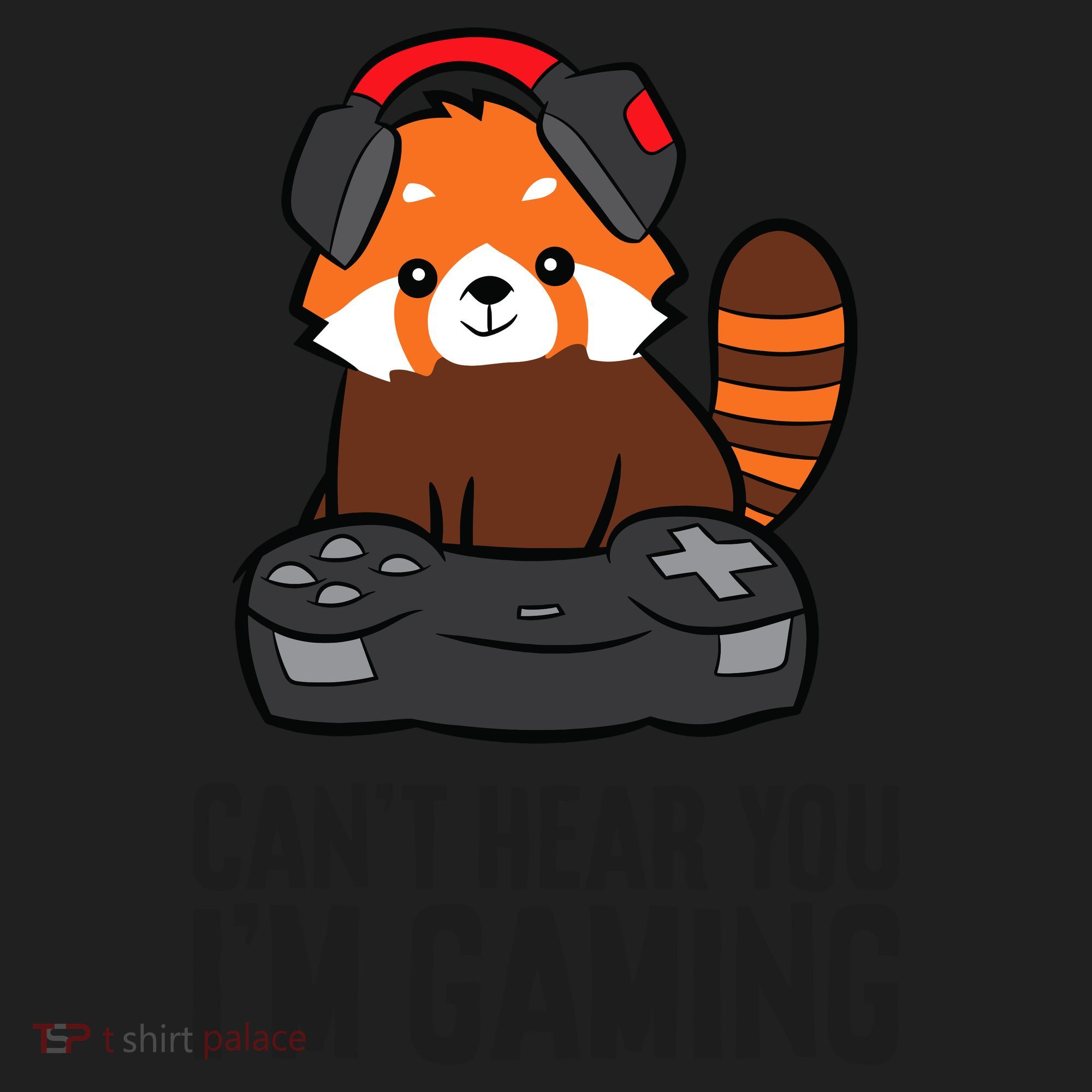 Cute Red Panda Gaming CanT Hear You IM Gaming Golf Towel
