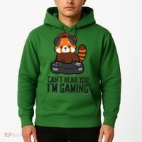 Cute Red Panda Gaming CanT Hear You IM Gaming Hoodie thumb 2