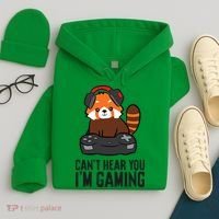 Cute Red Panda Gaming CanT Hear You IM Gaming Hoodie thumb 4