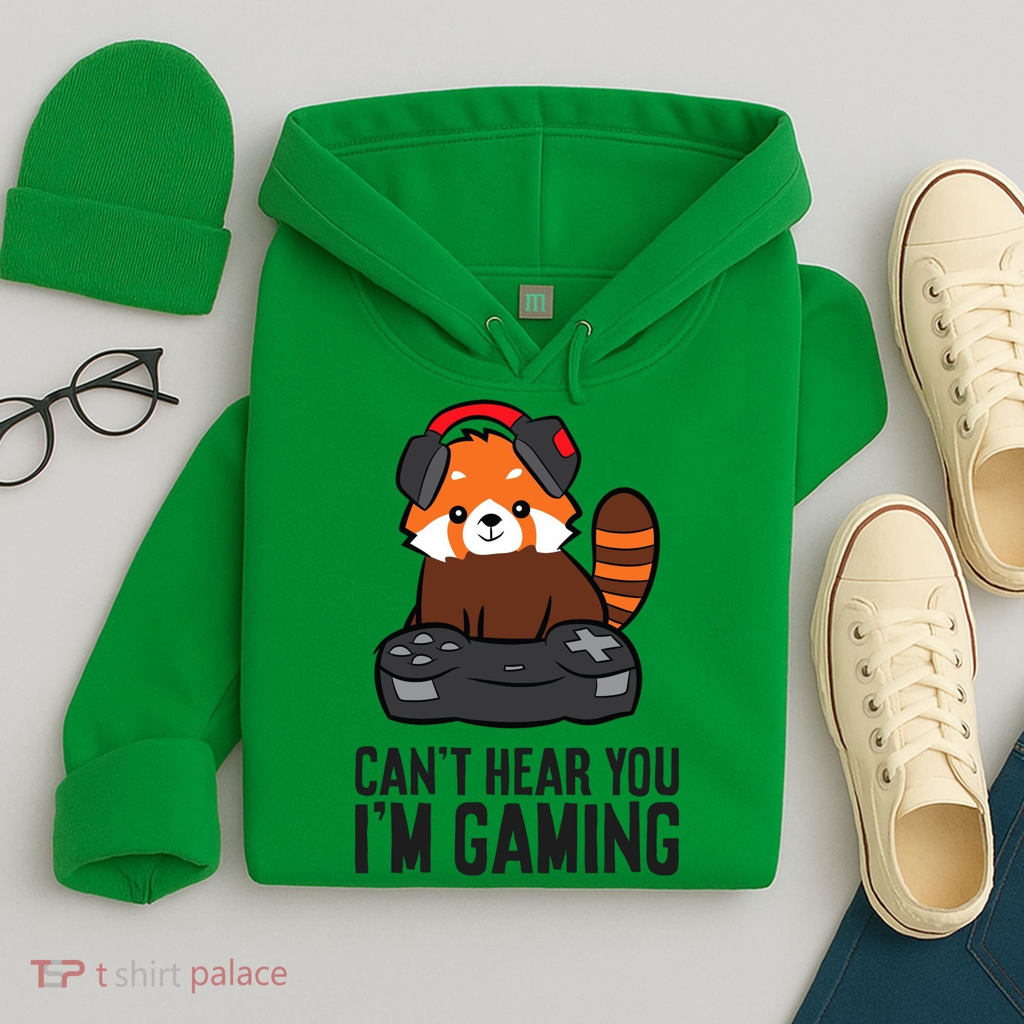 Cute Red Panda Gaming CanT Hear You IM Gaming Hoodie