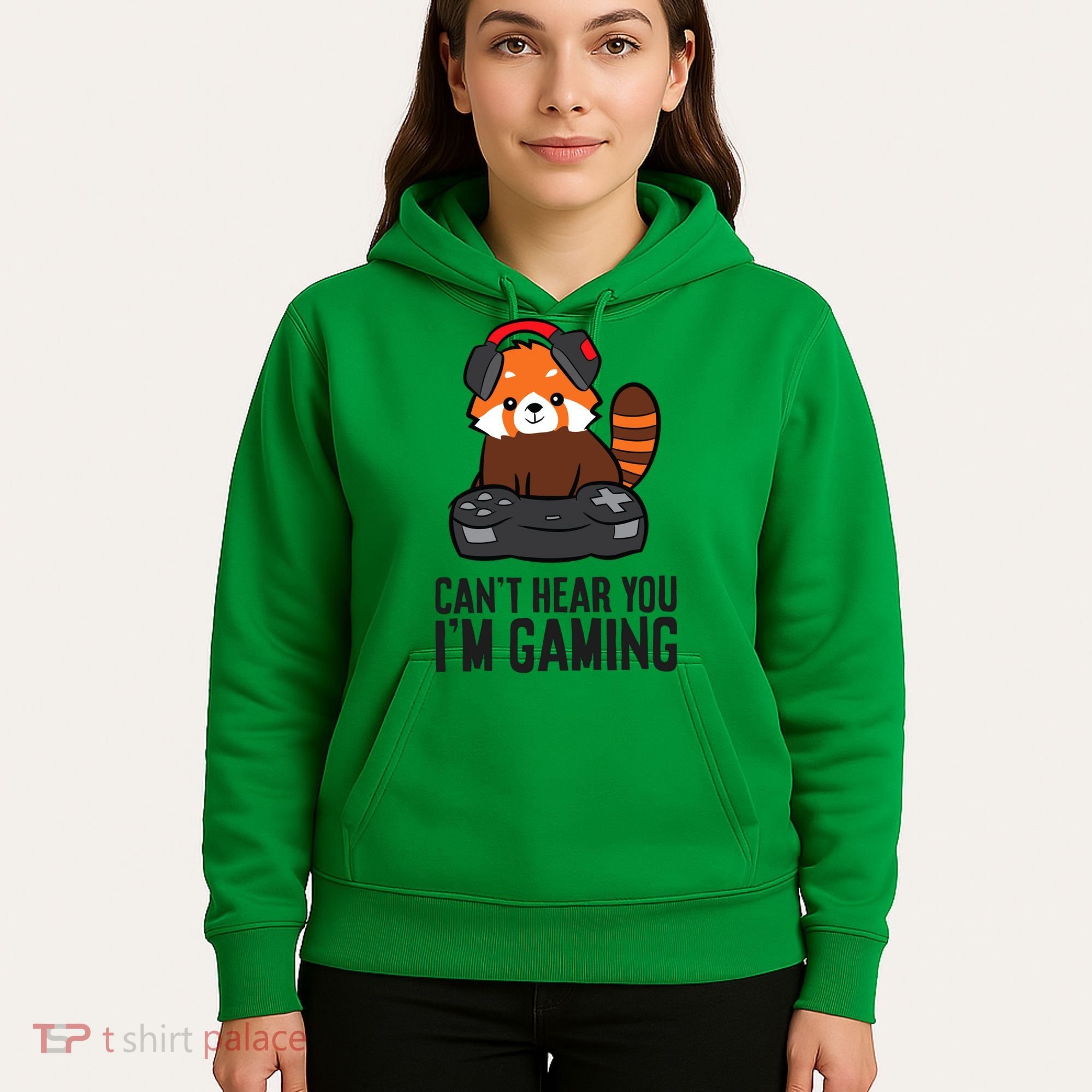 Cute Red Panda Gaming CanT Hear You IM Gaming Hoodie