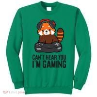 Cute Red Panda Gaming CanT Hear You IM Gaming Sweatshirt thumb 0
