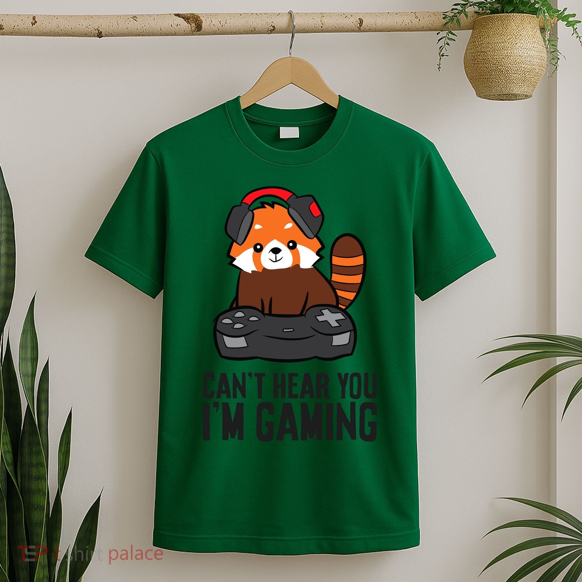 Cute Red Panda Gaming CanT Hear You IM Gaming T-Shirt