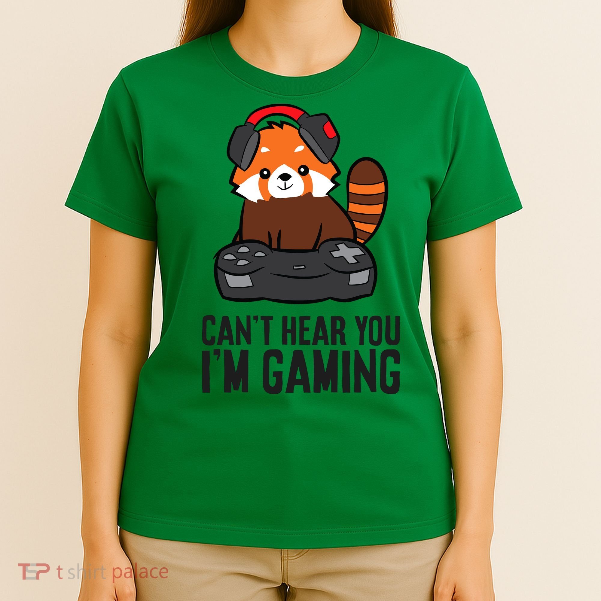 Cute Red Panda Gaming CanT Hear You IM Gaming T-Shirt