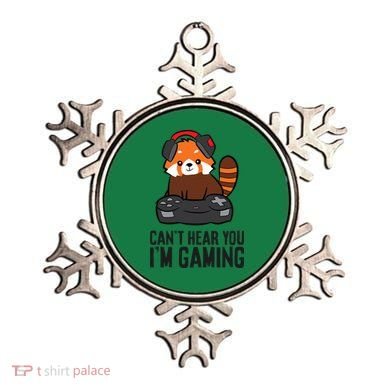 Cute Red Panda Gaming CanT Hear You IM Gaming Ornament