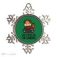 Cute Red Panda Gaming CanT Hear You IM Gaming Ornament thumb 0