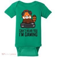 Cute Red Panda Gaming CanT Hear You IM Gaming Baby Bodysuit thumb 0