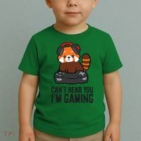 Cute Red Panda Gaming CanT Hear You IM Gaming Toddler T-Shirt thumb 2
