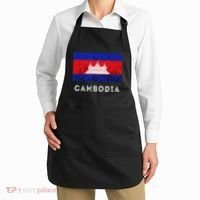 Cambodia Royal Palace Cambodian Flag Kampuchean Roots Apron thumb 2