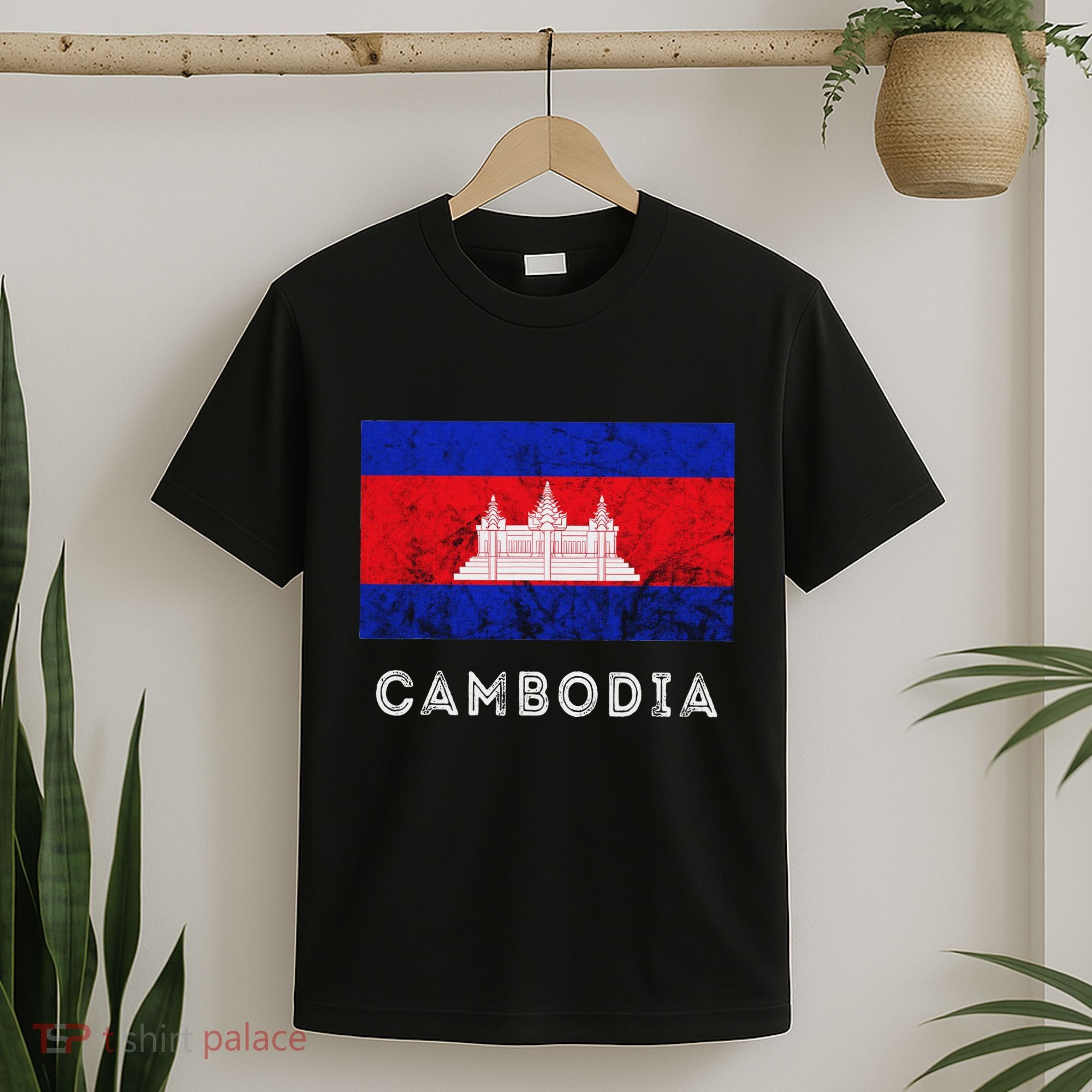 Cambodia Royal Palace Cambodian Flag Kampuchean Roots T-Shirt