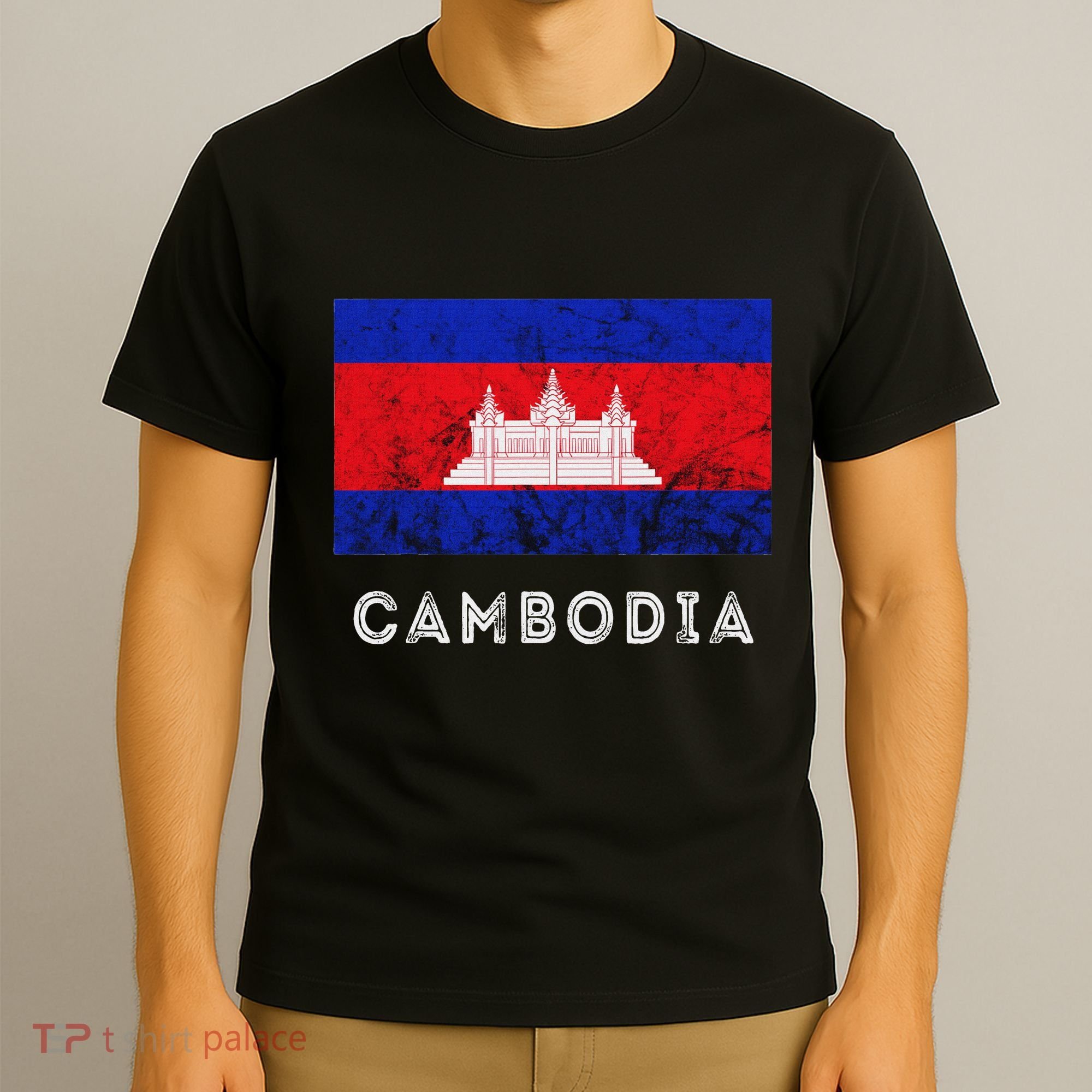 Cambodia Royal Palace Cambodian Flag Kampuchean Roots T-Shirt