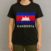 Cambodia Royal Palace Cambodian Flag Kampuchean Roots T-Shirt thumb 4