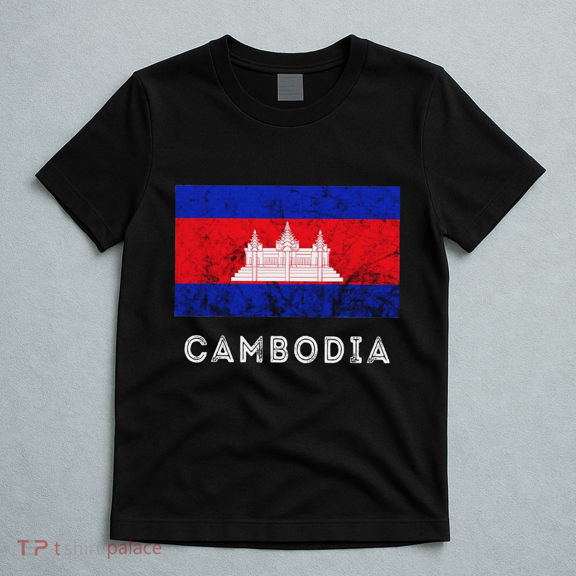 Cambodia Royal Palace Cambodian Flag Kampuchean Roots T-Shirt