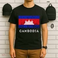 Cambodia Royal Palace Cambodian Flag Kampuchean Roots T-Shirt thumb 6