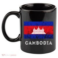 Cambodia Royal Palace Cambodian Flag Kampuchean Roots 11oz C Handle Ceramic Mug thumb 2