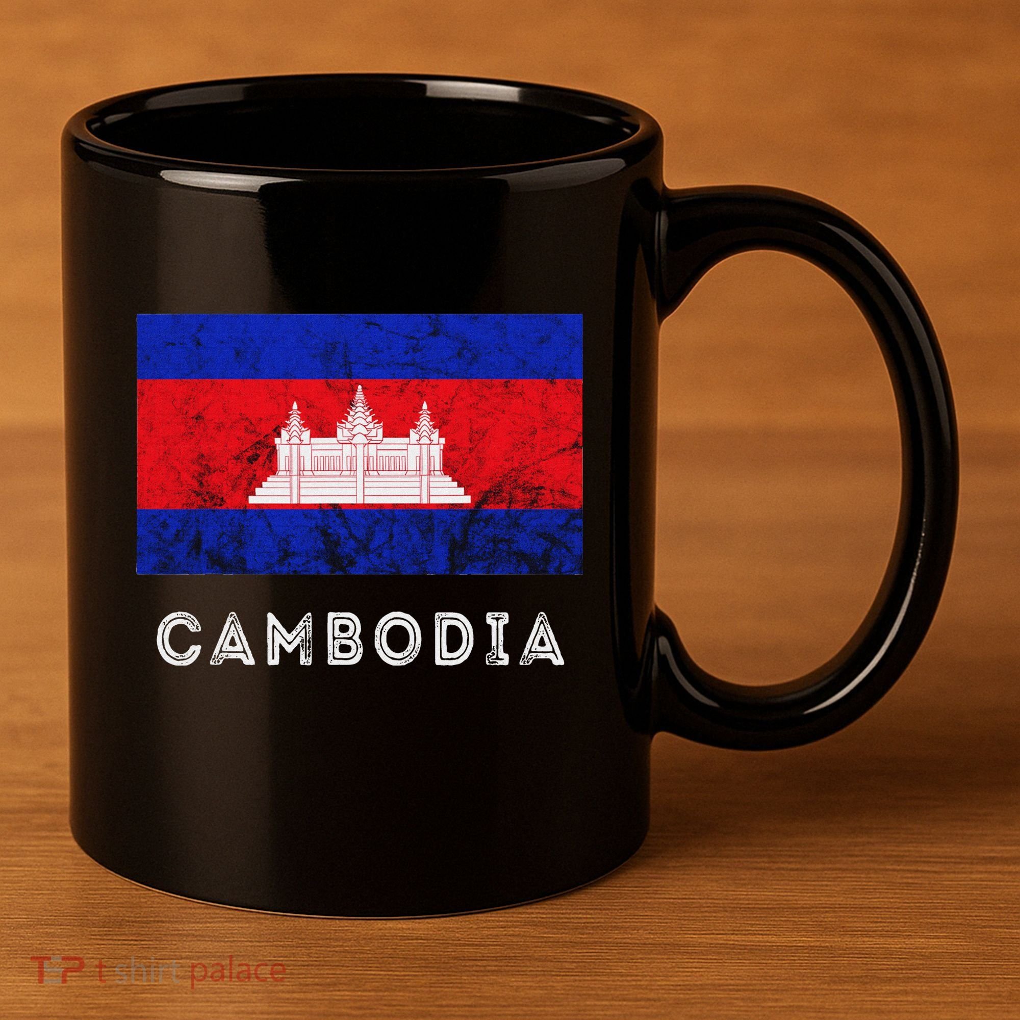 Cambodia Royal Palace Cambodian Flag Kampuchean Roots 11oz C Handle Ceramic Mug