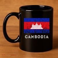 Cambodia Royal Palace Cambodian Flag Kampuchean Roots 11oz C Handle Ceramic Mug thumb 4