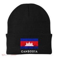Cambodia Royal Palace Cambodian Flag Kampuchean Roots Beanie thumb 0