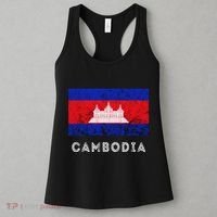 Cambodia Royal Palace Cambodian Flag Kampuchean Roots Women's Tank Top thumb 3