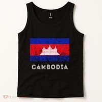 Cambodia Royal Palace Cambodian Flag Kampuchean Roots Tank Top thumb 2